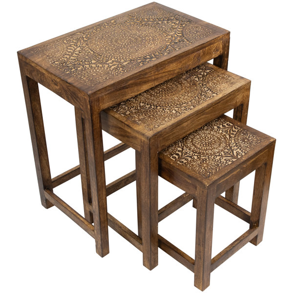 Northlight Solid Wood Nesting Tables Wayfair
